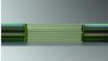 Middle part metalized fiber
